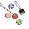 Enameled Pendant and Pins